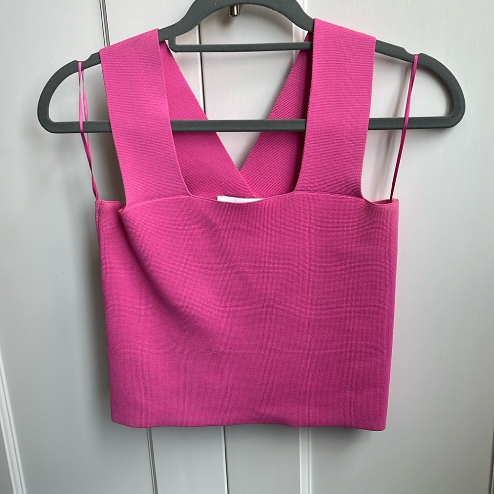 House of Harlow pink square neck tank top